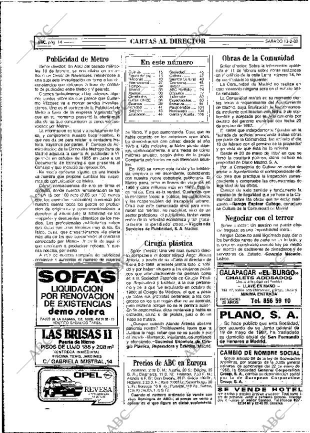 ABC MADRID 13-02-1988 página 14