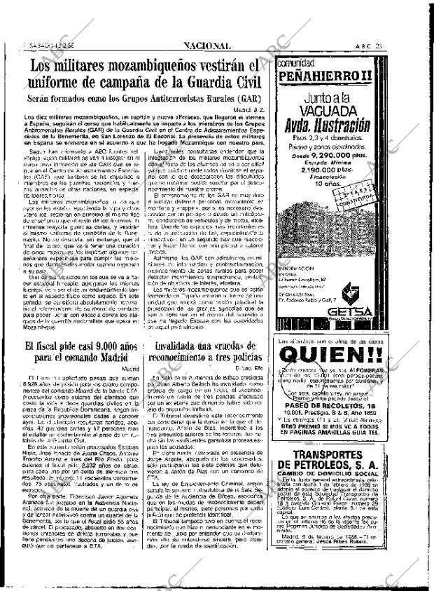 ABC MADRID 13-02-1988 página 23