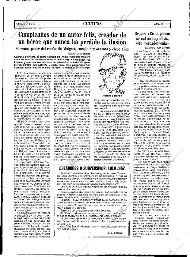 ABC MADRID 13-02-1988 página 47