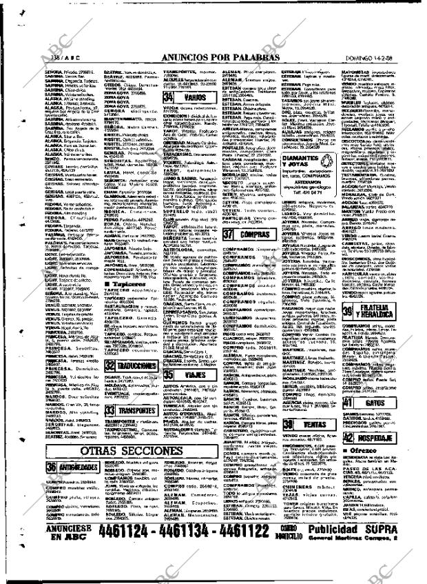 ABC MADRID 14-02-1988 página 138