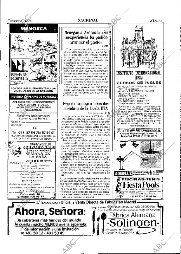 ABC MADRID 14-02-1988 página 43