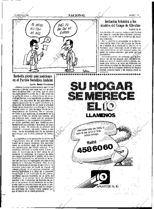 ABC MADRID 15-02-1988 página 19