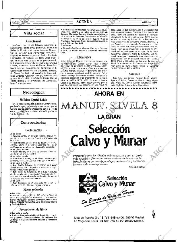 ABC MADRID 15-02-1988 página 31