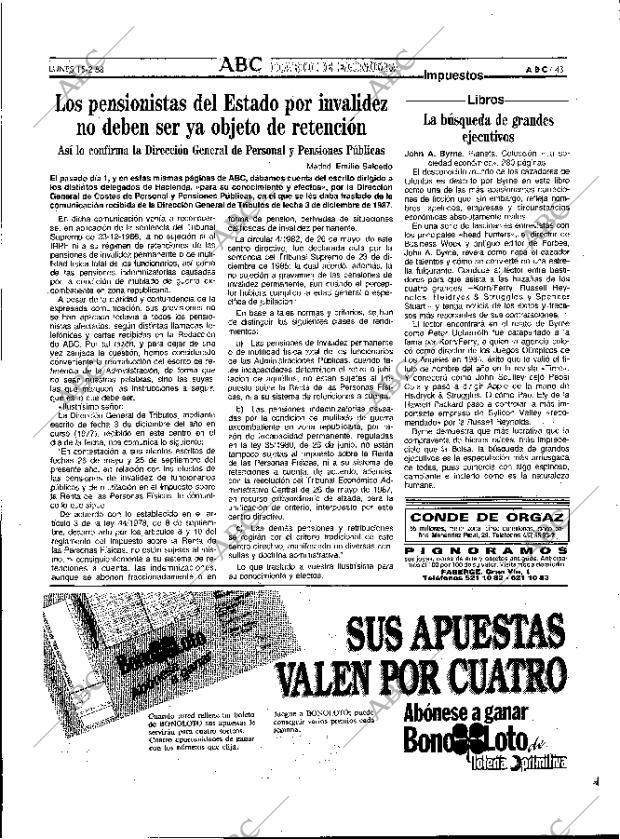 ABC MADRID 15-02-1988 página 43