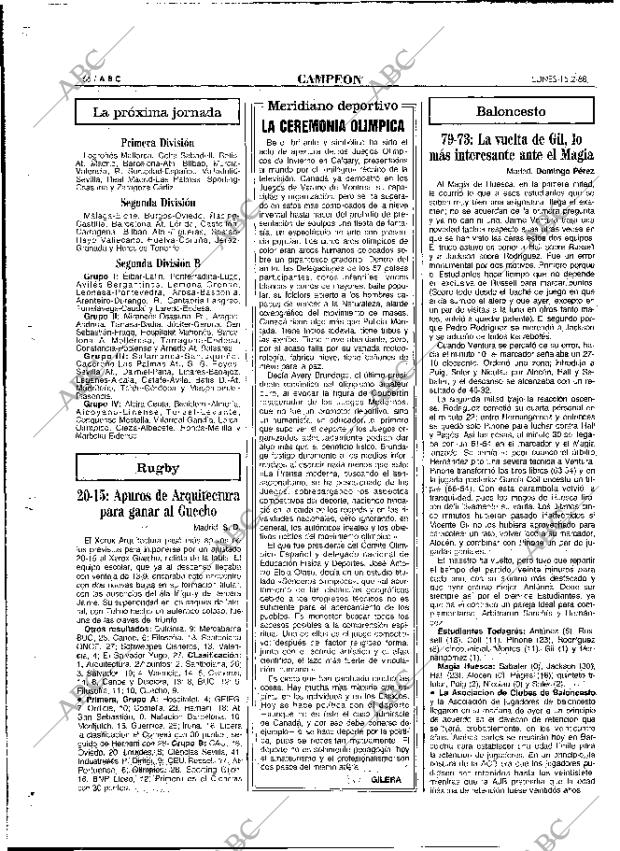 ABC MADRID 15-02-1988 página 66