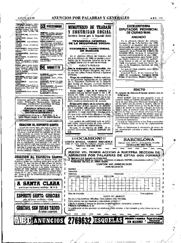 ABC MADRID 18-02-1988 página 119