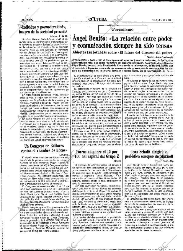 ABC MADRID 19-02-1988 página 46