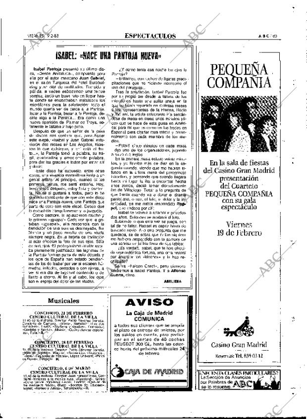 ABC MADRID 19-02-1988 página 83