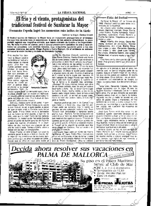 ABC SEVILLA 28-02-1988 página 77