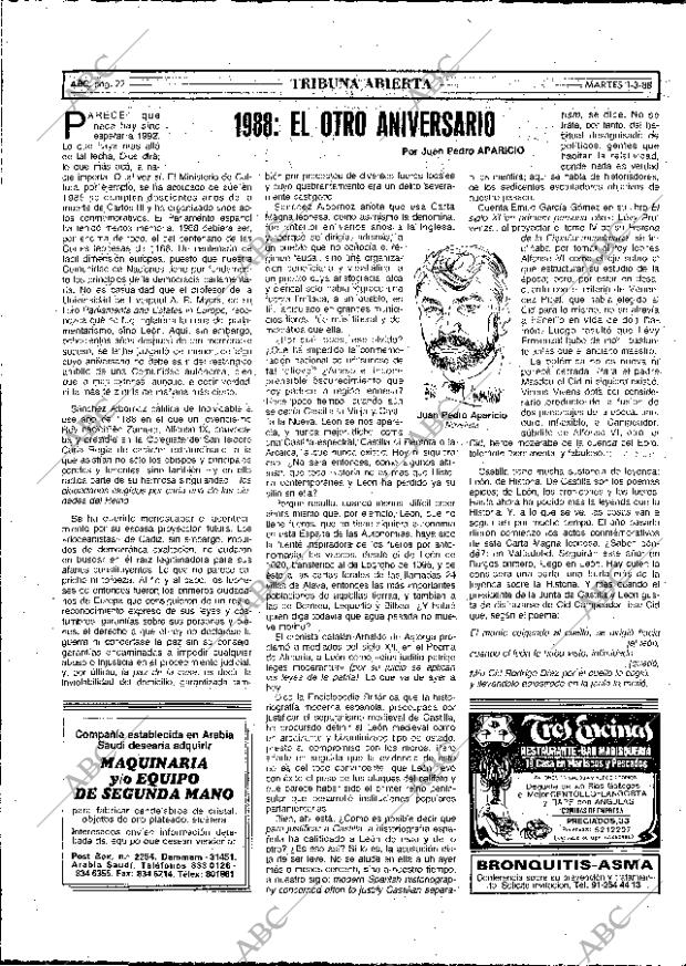 ABC MADRID 01-03-1988 página 22