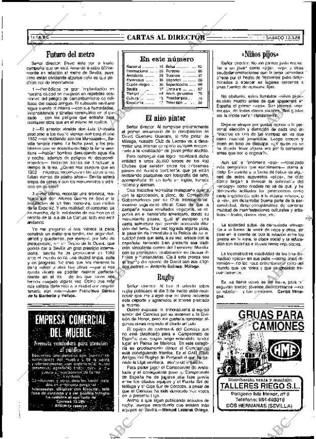 ABC SEVILLA 12-03-1988 página 14