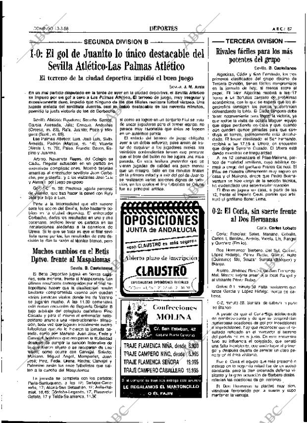 ABC SEVILLA 13-03-1988 página 87