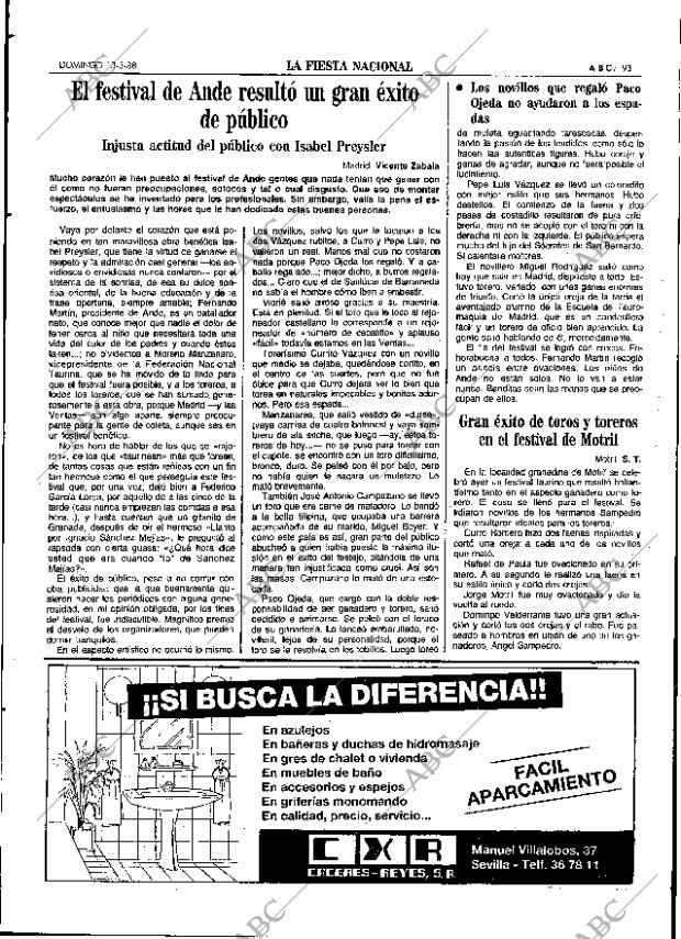 ABC SEVILLA 13-03-1988 página 93