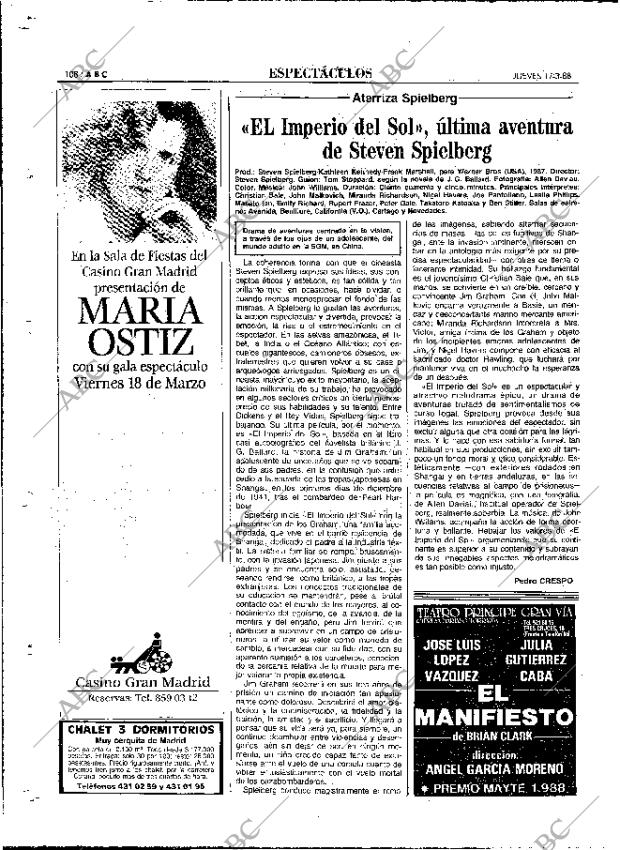 ABC MADRID 17-03-1988 página 108