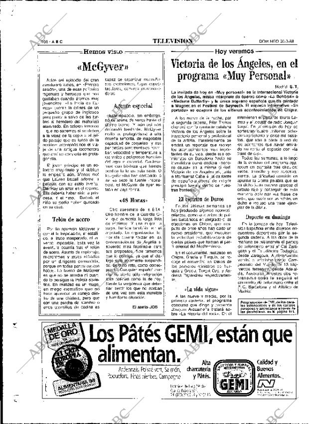 ABC MADRID 20-03-1988 página 108