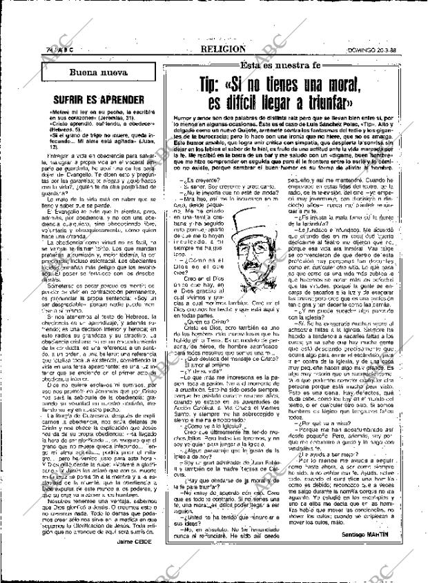 ABC MADRID 20-03-1988 página 74