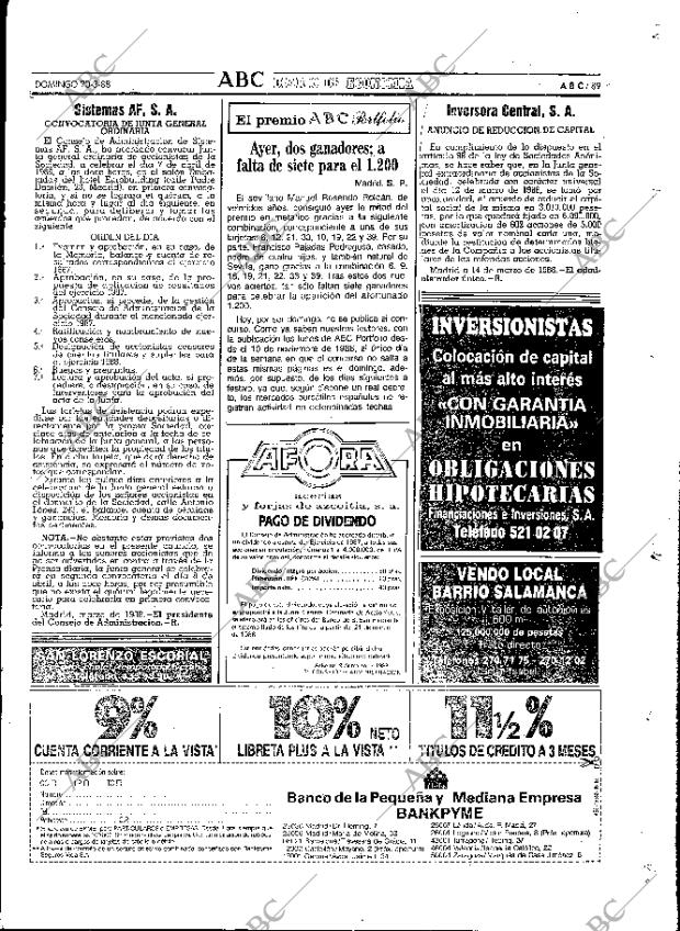 ABC MADRID 20-03-1988 página 89