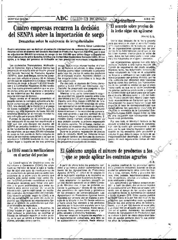 ABC MADRID 20-03-1988 página 91