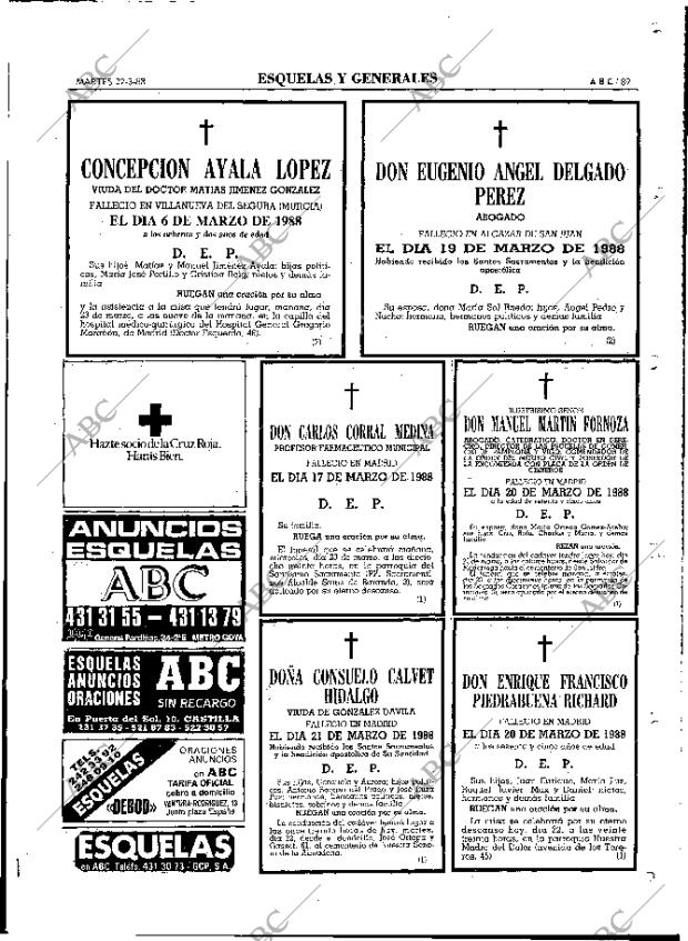 ABC MADRID 22-03-1988 página 89