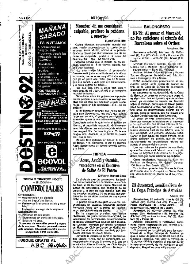 ABC SEVILLA 25-03-1988 página 64