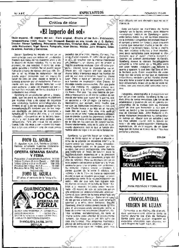 ABC SEVILLA 27-03-1988 página 96