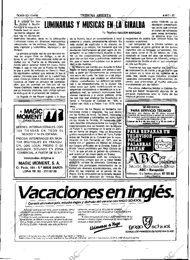 ABC SEVILLA 10-04-1988 página 85