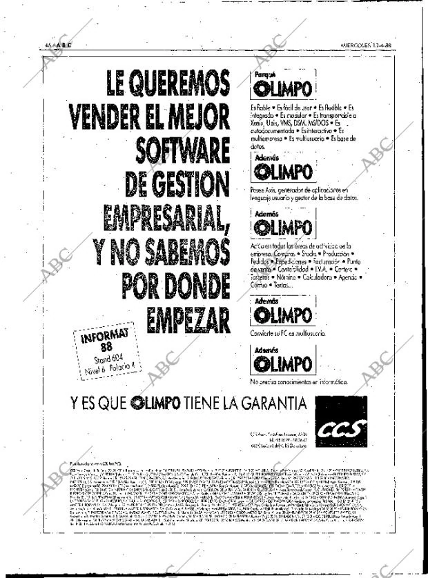 ABC MADRID 13-04-1988 página 46