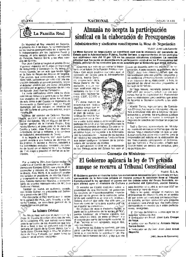 ABC MADRID 16-04-1988 página 20