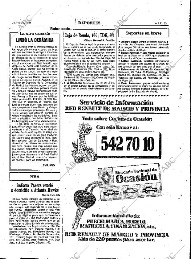 ABC MADRID 22-04-1988 página 85