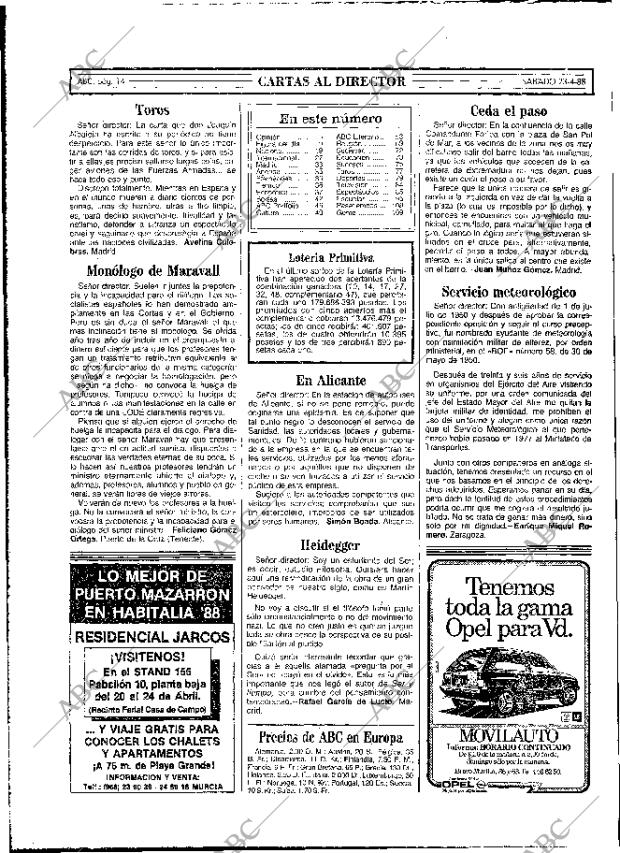 ABC MADRID 23-04-1988 página 14