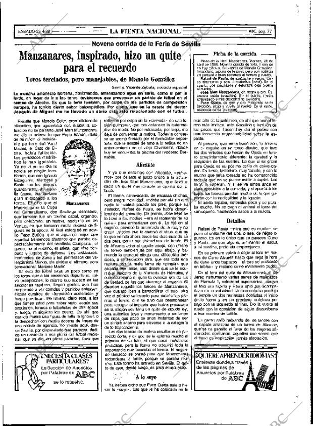 ABC MADRID 23-04-1988 página 77