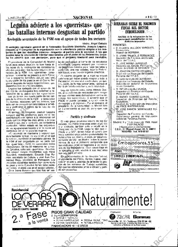 ABC MADRID 25-04-1988 página 23