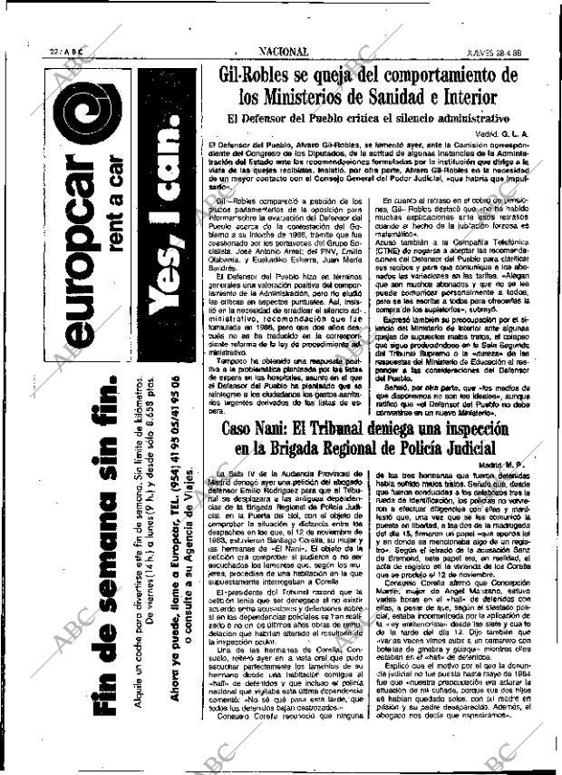 ABC SEVILLA 28-04-1988 página 22