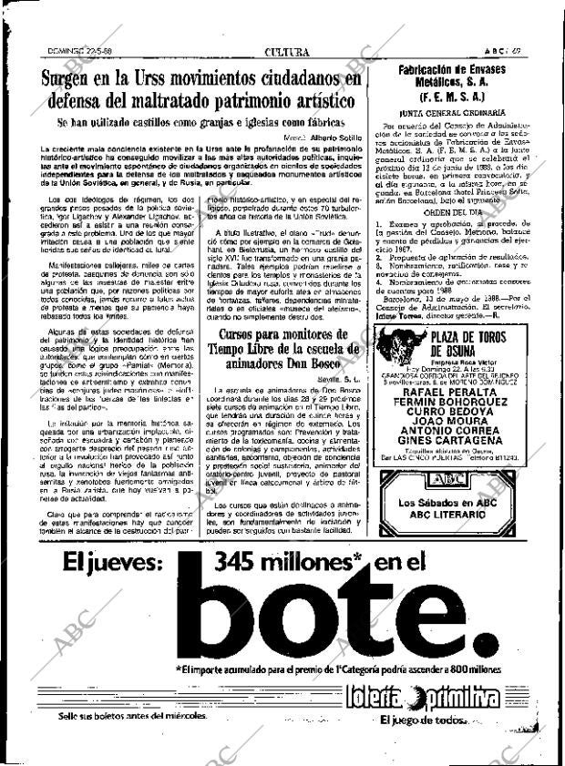 ABC SEVILLA 22-05-1988 página 69