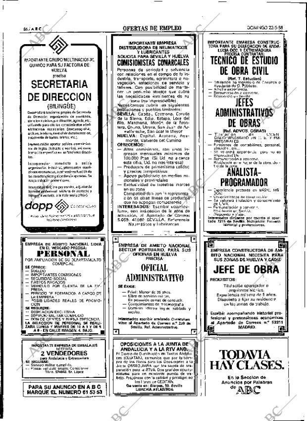 ABC SEVILLA 22-05-1988 página 86