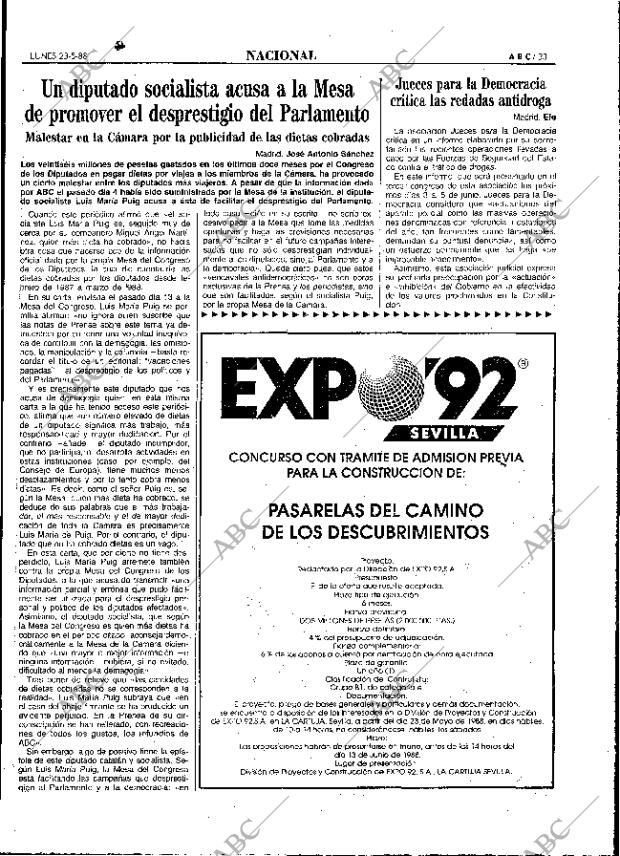 ABC MADRID 23-05-1988 página 33