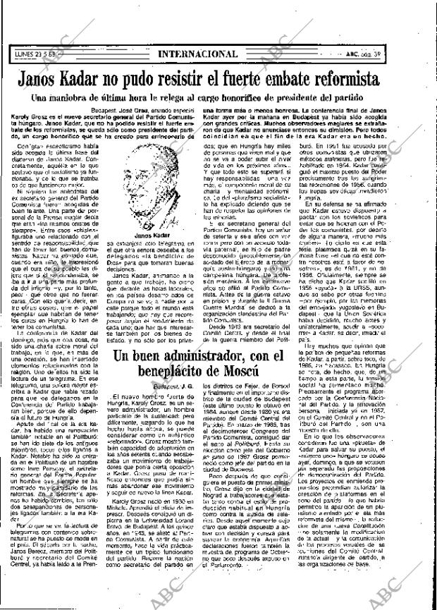 ABC MADRID 23-05-1988 página 39