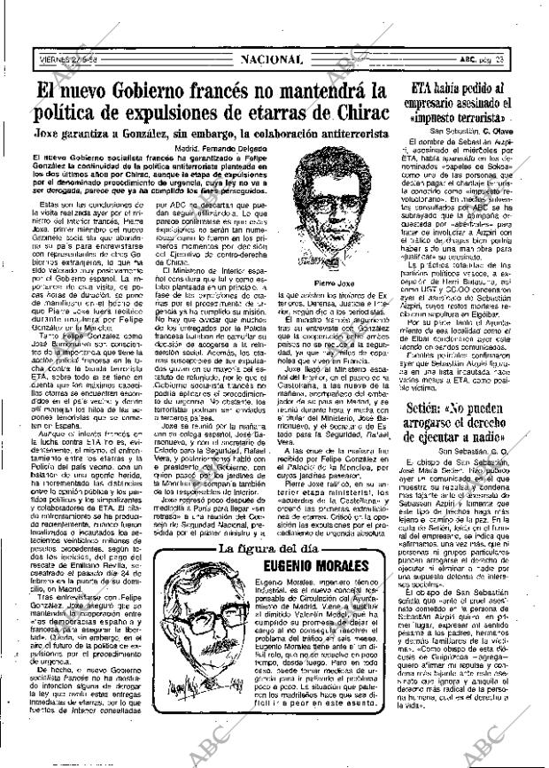 ABC MADRID 27-05-1988 página 23
