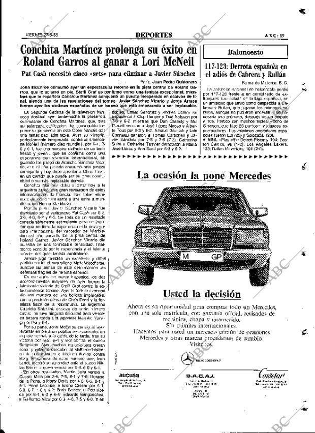 ABC MADRID 27-05-1988 página 89