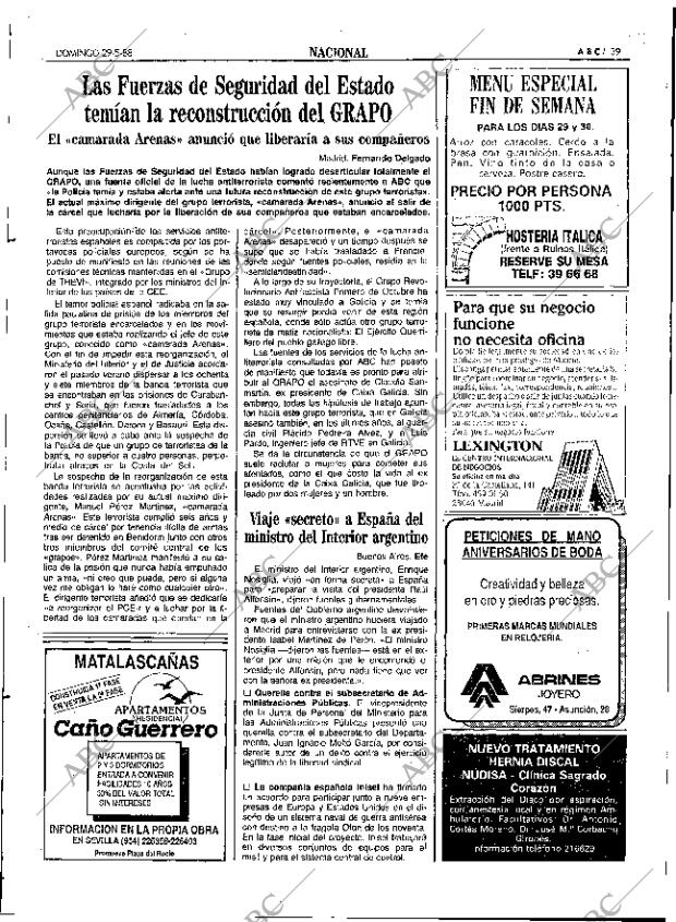 ABC SEVILLA 29-05-1988 página 39
