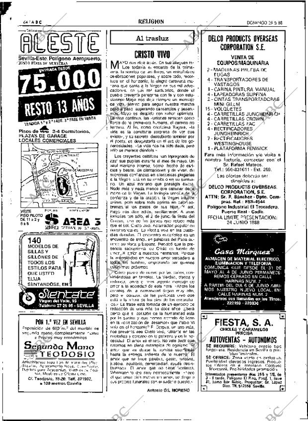 ABC SEVILLA 29-05-1988 página 64