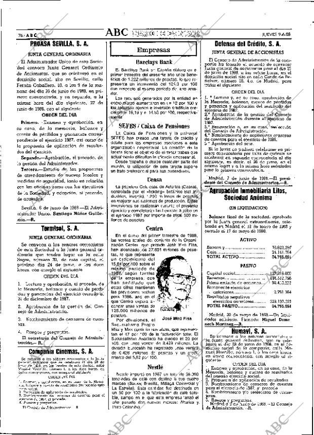 ABC SEVILLA 09-06-1988 página 76