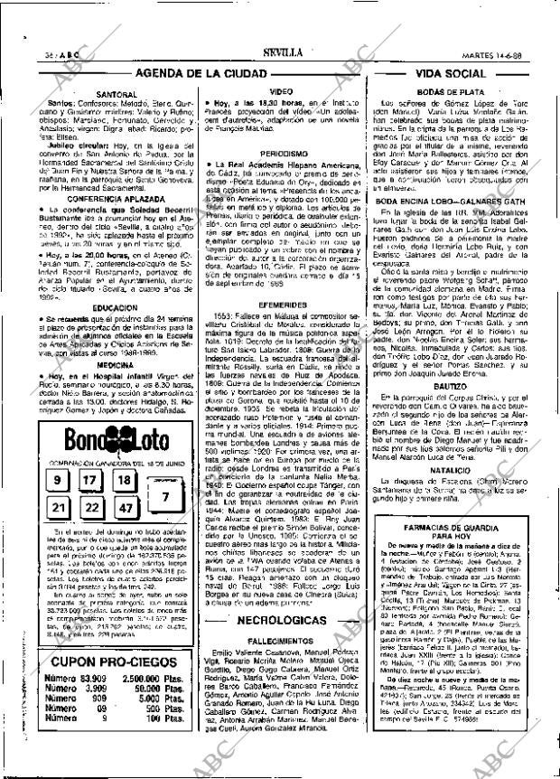 ABC SEVILLA 14-06-1988 página 36