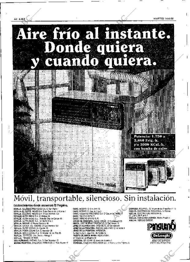 ABC SEVILLA 14-06-1988 página 44