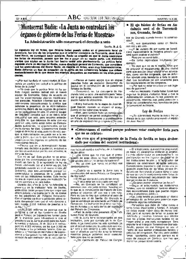 ABC SEVILLA 14-06-1988 página 52