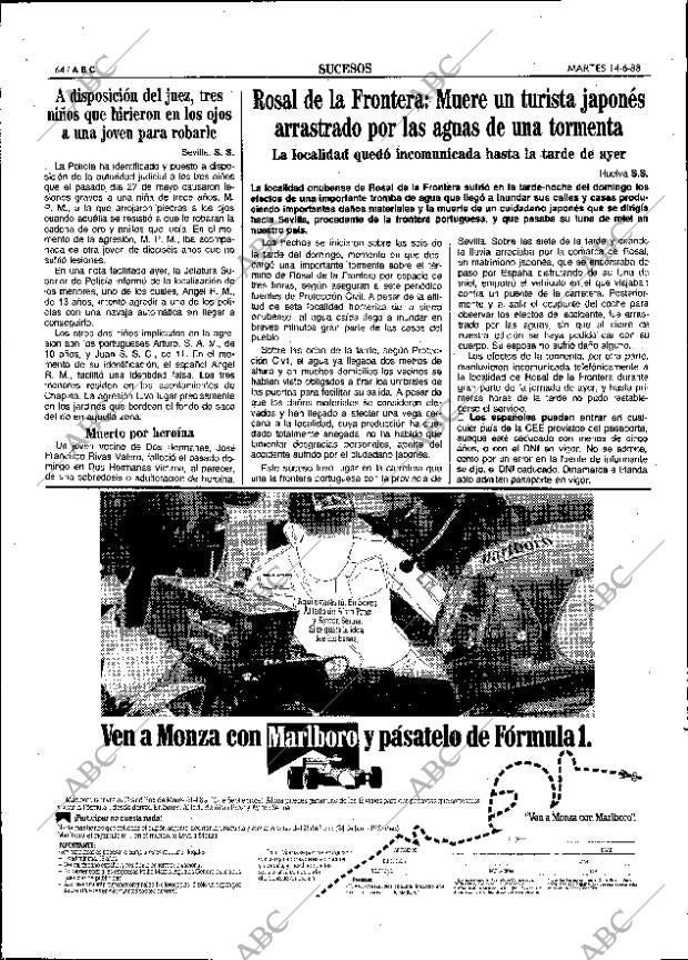 ABC SEVILLA 14-06-1988 página 64
