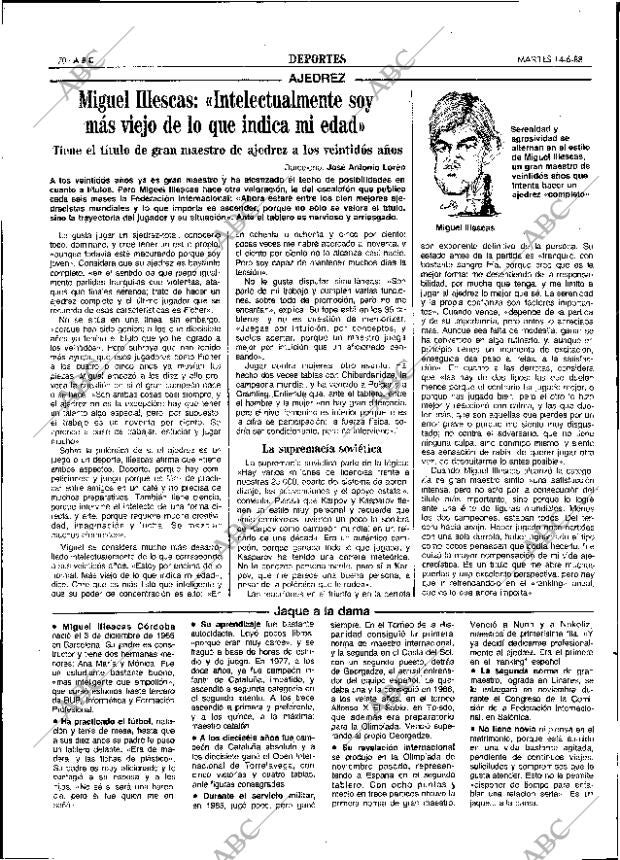 ABC SEVILLA 14-06-1988 página 70