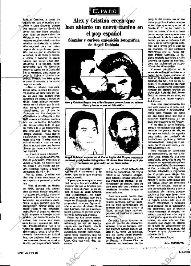 ABC SEVILLA 14-06-1988 página 93