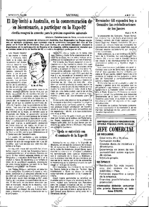 ABC SEVILLA 15-06-1988 página 21