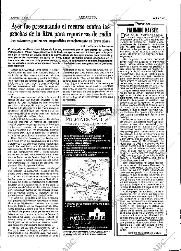 ABC SEVILLA 16-06-1988 página 27